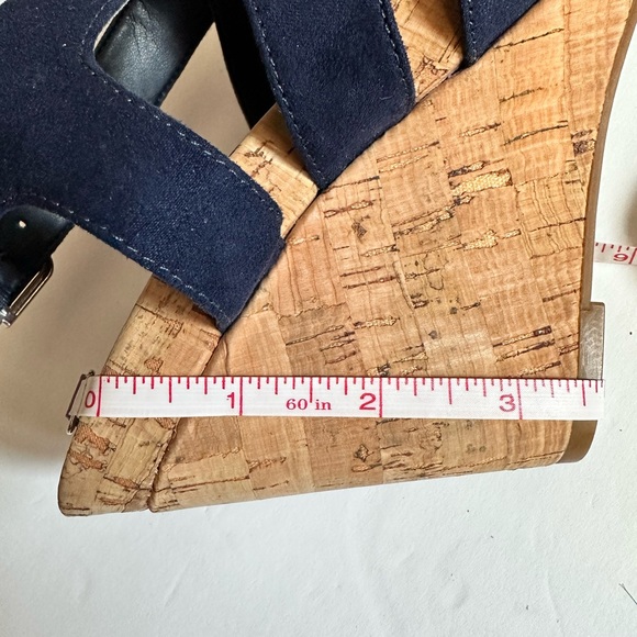 INC International Concepts Size 8 Navy Blue Landor Wedge Sandal - Picture 7 of 8